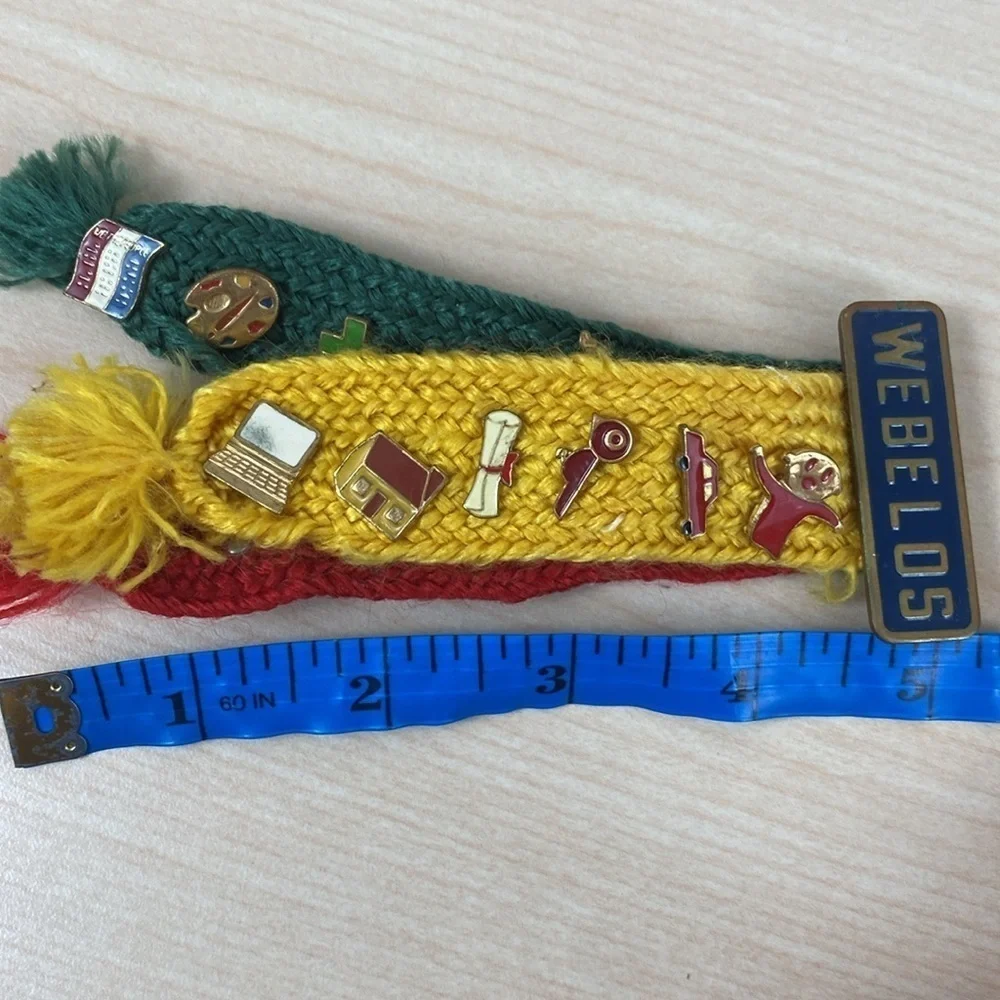 Vtg 80s Boy Scout Pins on Nylon Straps